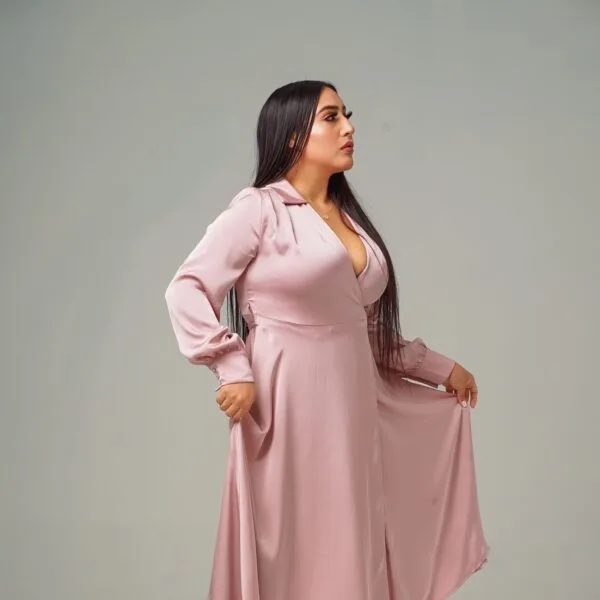 Pink Wrap Dress