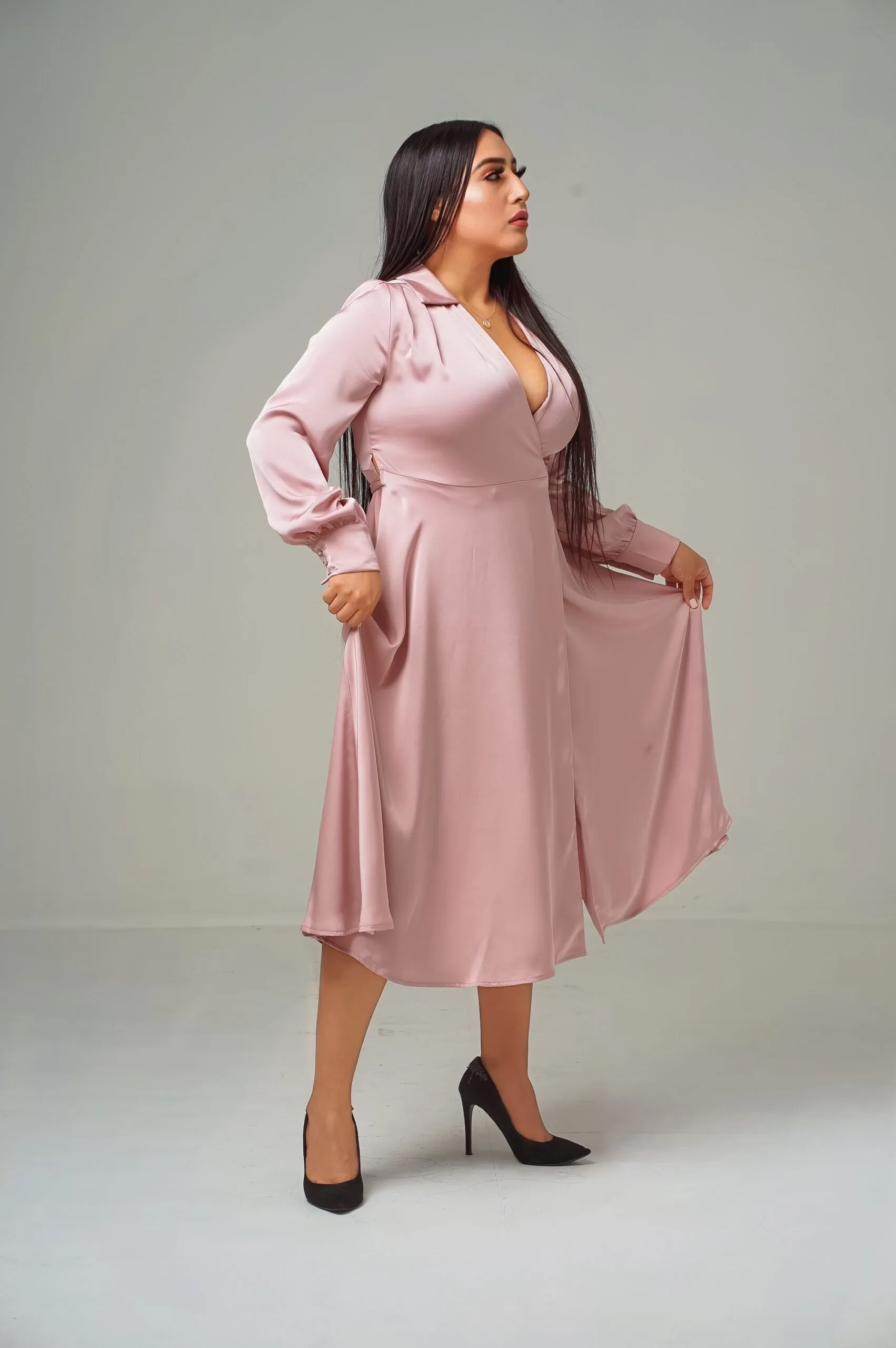 Pink Wrap Dress - Image 7