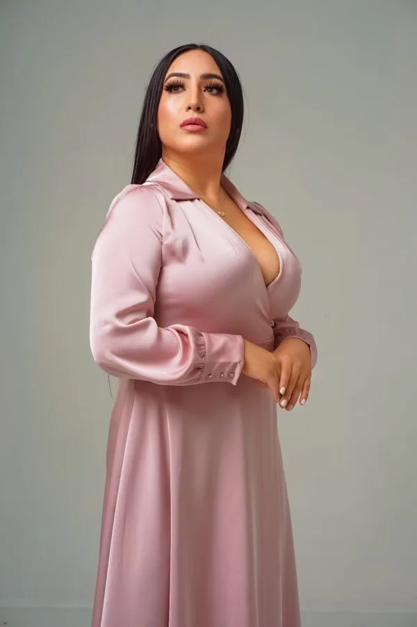 Pinky wrap dress