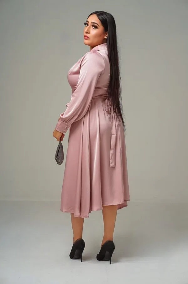 Pinky wrap dress